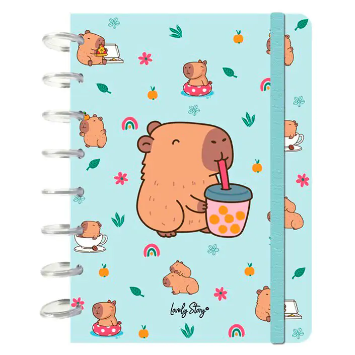 Capibara Bubble Tea A5 zvezek fotografija izdelka