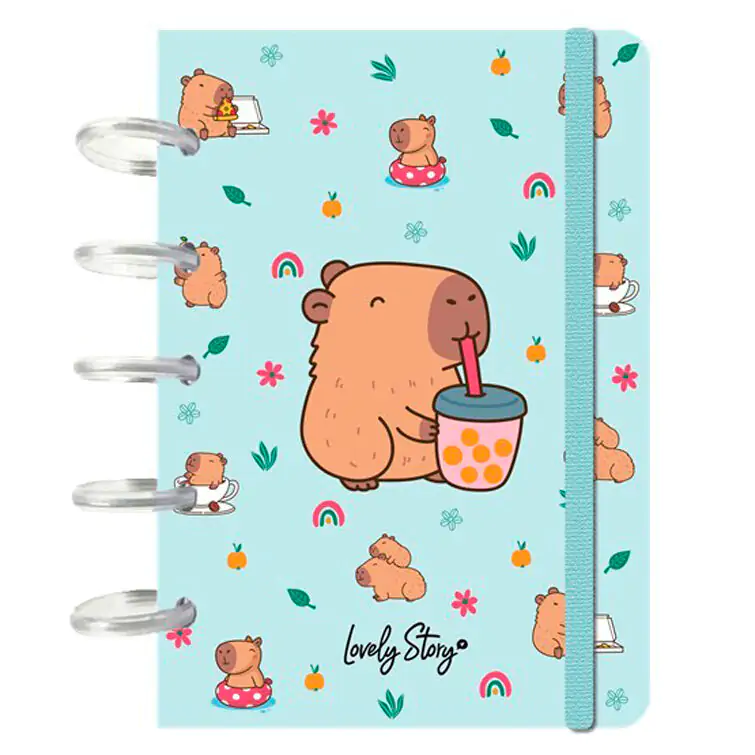 Capibara Bubble Tea A6 zvezek fotografija izdelka