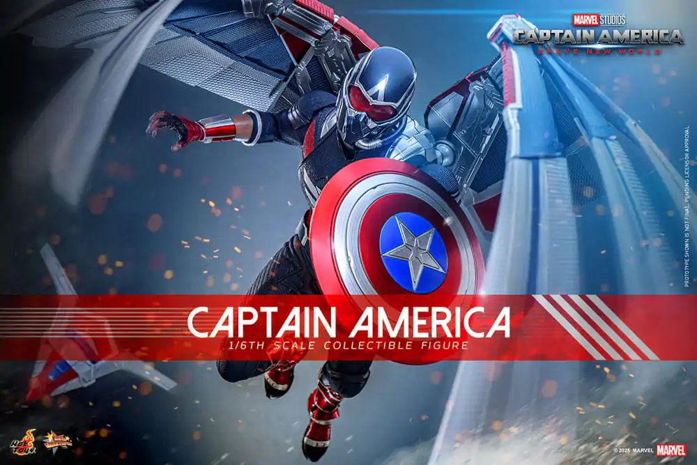 Captain America: Brave New World Movie Masterpiece akcijska figura 1/6 Captain America 30 cm fotografija izdelka