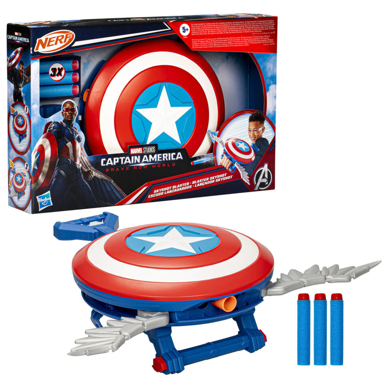 Marvel Captain America Brave New World Skyshot izstreljevalnik fotografija izdelka