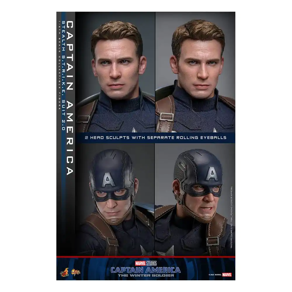 Captain America: The Winter Soldier Movie Masterpiece Akcijska figura 1/6 Captain America (Stealth S.T.R.I.K.E. Suit) 2.0 31 cm fotografija izdelka