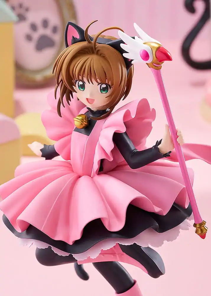 Cardcaptor Sakura Pop Up Parade PVC Kip Sakura Kinomoto: Black Cat Costume Ver. L velikost 22 cm fotografija izdelka