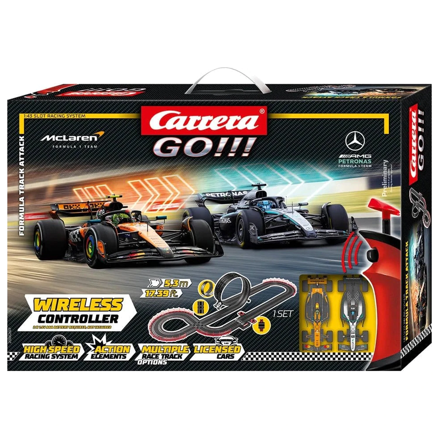 Carrera GO!!! Komplet proge za dirkalnike Slot Car Track Formula Track Attack fotografija izdelka