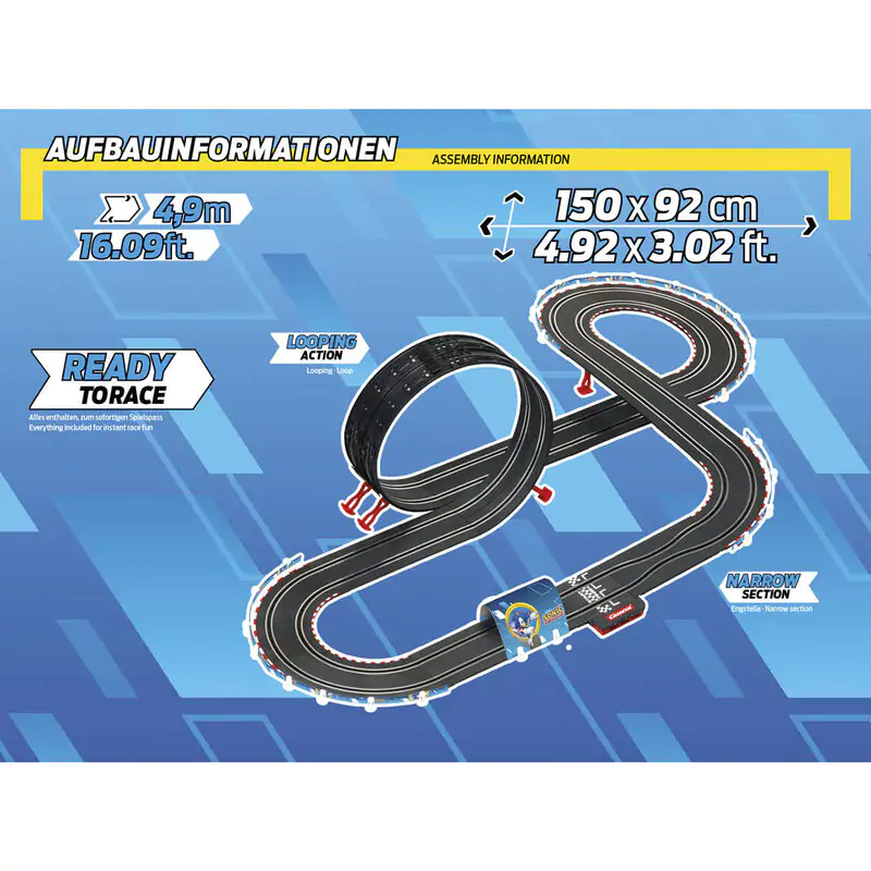 Carrera GO!!! Sonic the Hedgehog Sonic + Shadow dirkalno vezje fotografija izdelka