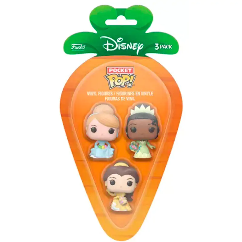 Korenček Žep POP blister 3 figure Disney Princess Cinderella Tiana Bella fotografija izdelka