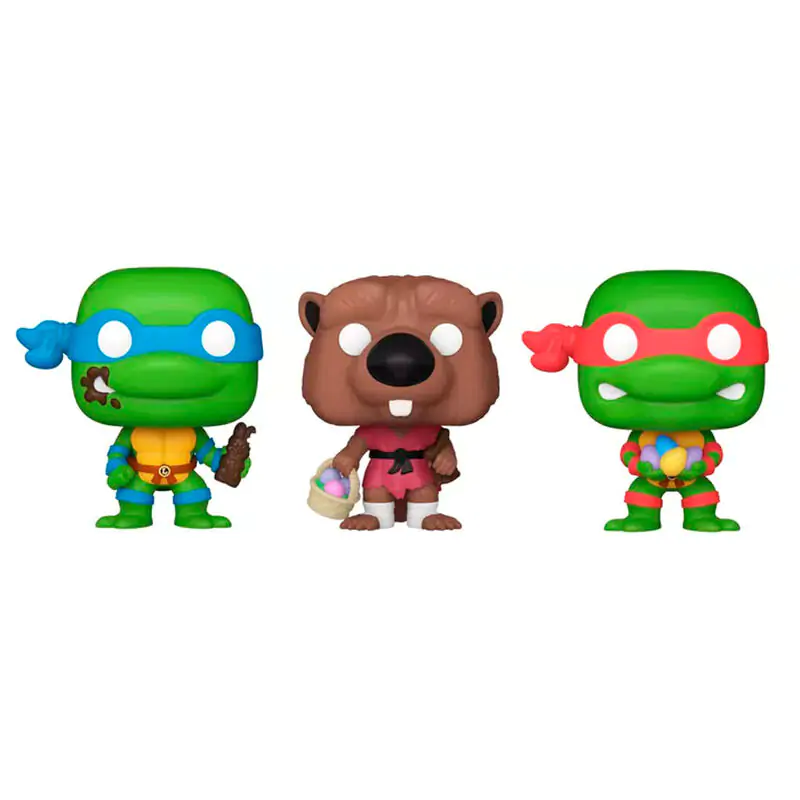 Korenček Pocket POP blister 3 figure Ninja Turtles Splinter Leonardo Raphael fotografija izdelka