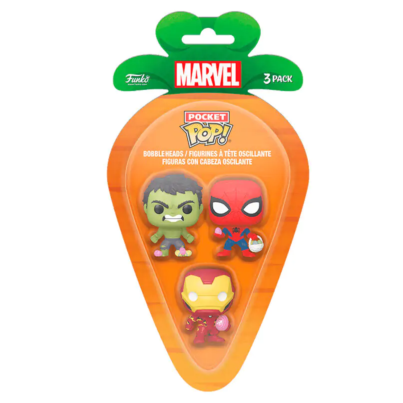 Korenček Žep POP blister 3 figure Marvel Spiderman Hulk Iron Man fotografija izdelka