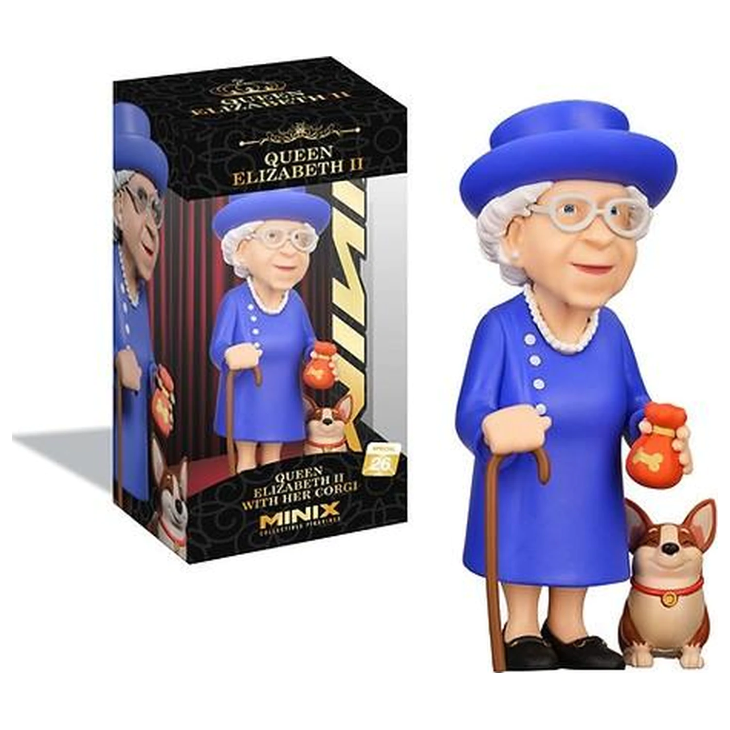 Celebrity Queen Elizabeth II z njenim Corgijem figura Minix 12cm fotografija izdelka
