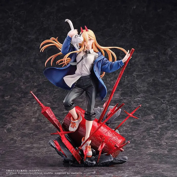 Chainsaw Man Kip 1/7 Power & Meowy 28 cm fotografija izdelka