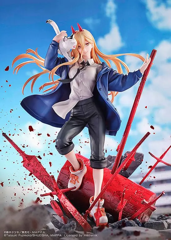 Chainsaw Man Kip 1/7 Power & Meowy 28 cm fotografija izdelka