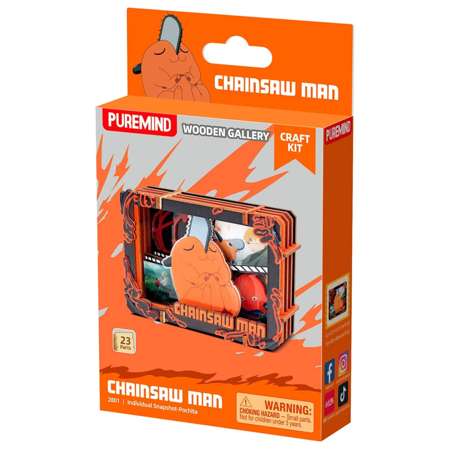 Chainsaw Man Komplet modela Lesena galerija (S) Pochita fotografija izdelka