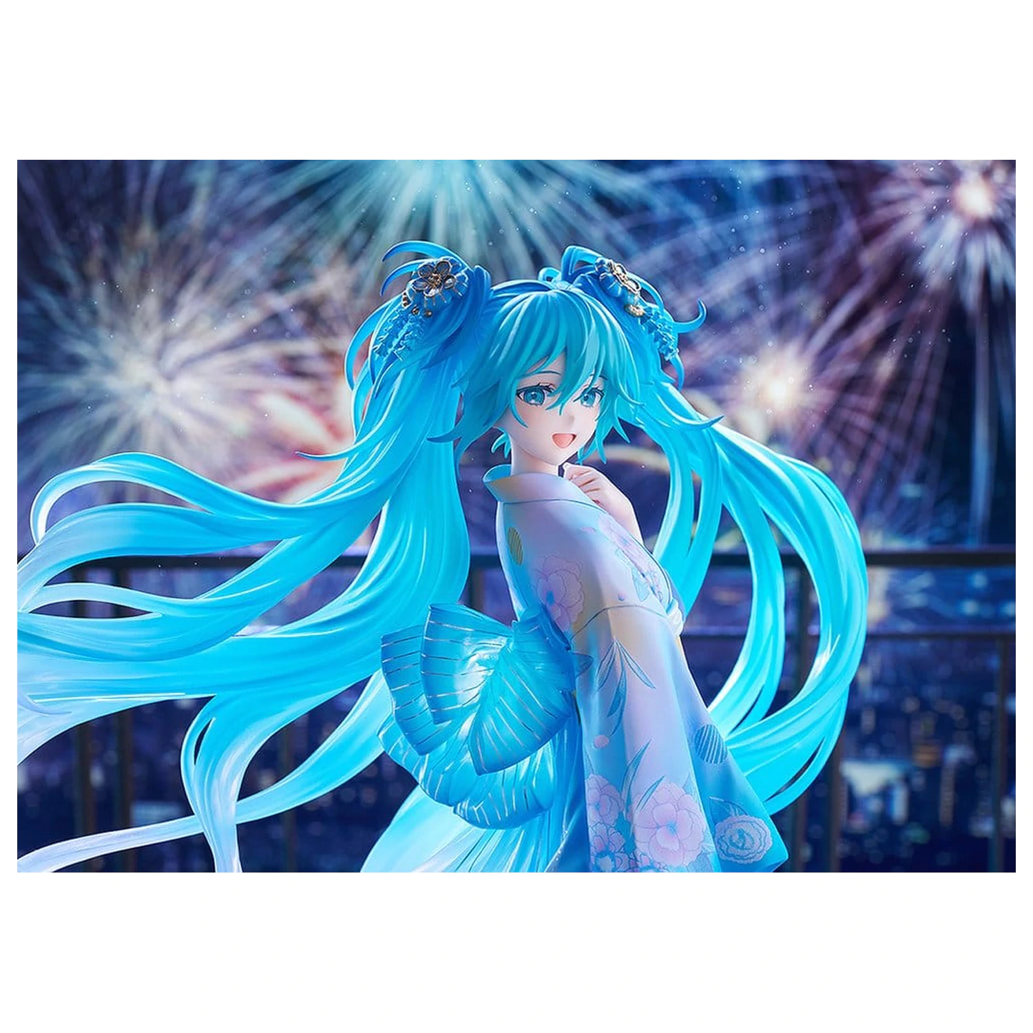 Character Vocal Series 01: Hatsune Miku PVC figura 1/7 Music & Fire Works Ver. 23 cm fotografija izdelka