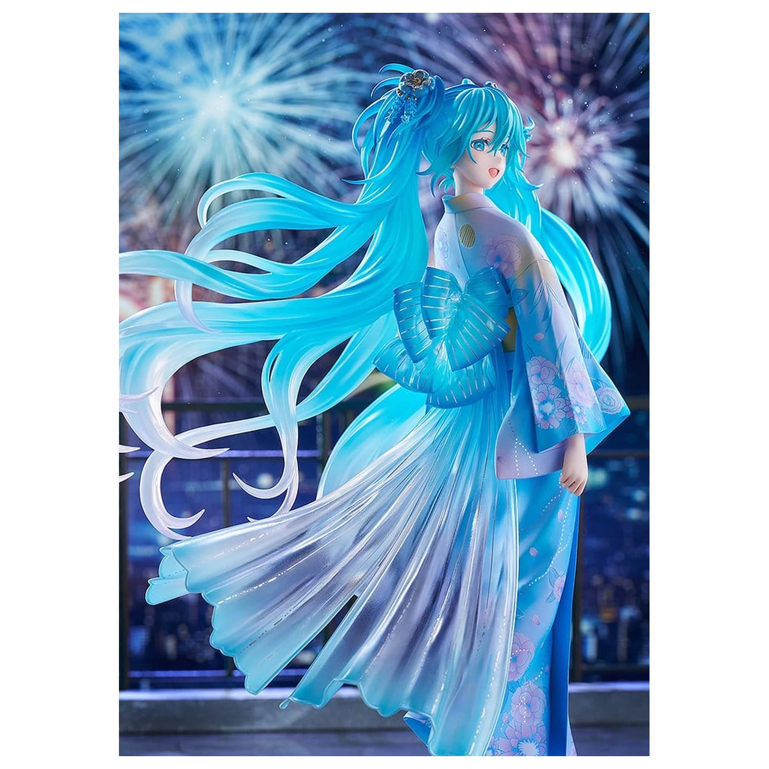 Character Vocal Series 01: Hatsune Miku PVC figura 1/7 Music & Fire Works Ver. 23 cm fotografija izdelka