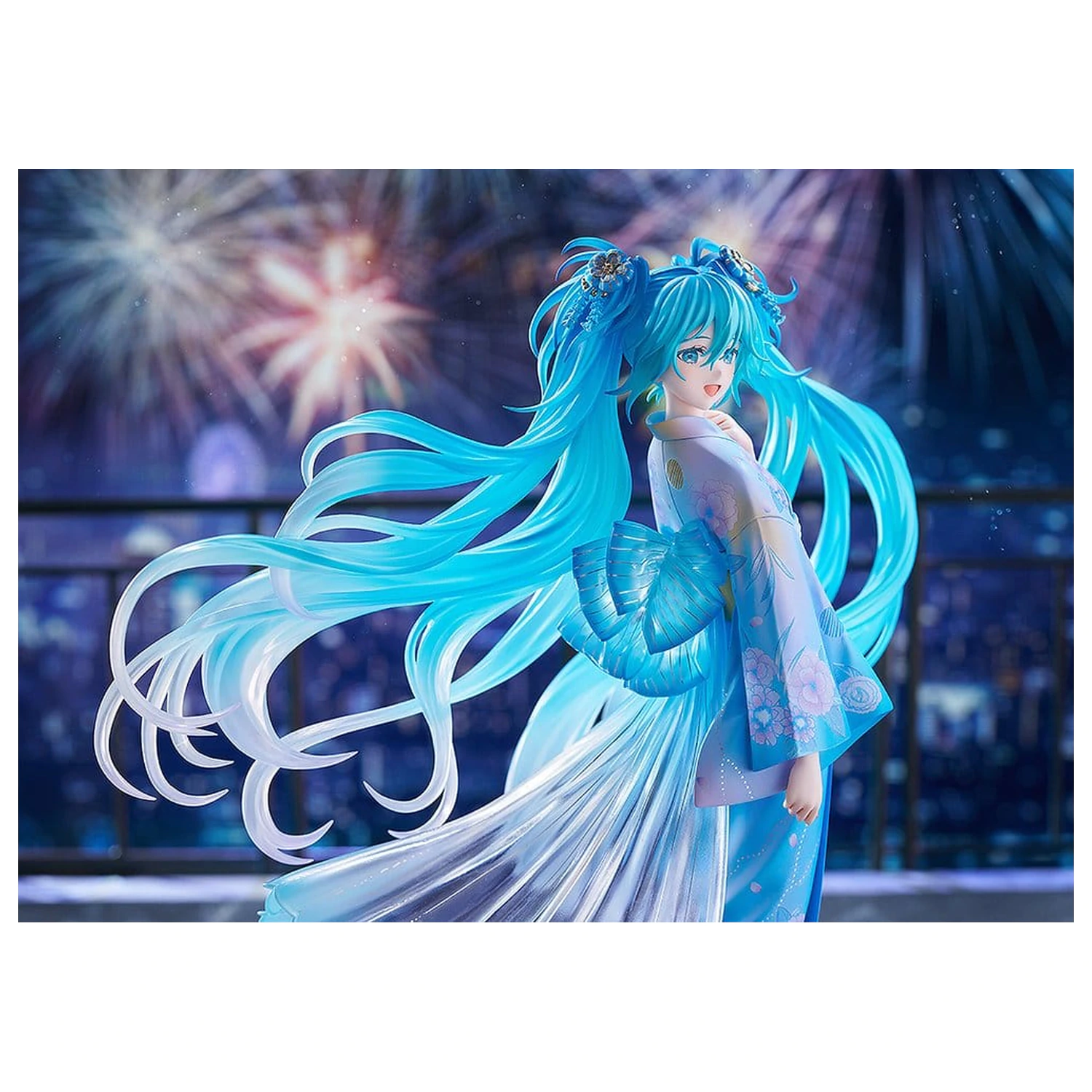 Character Vocal Series 01: Hatsune Miku PVC figura 1/7 Music & Fire Works Ver. 23 cm fotografija izdelka