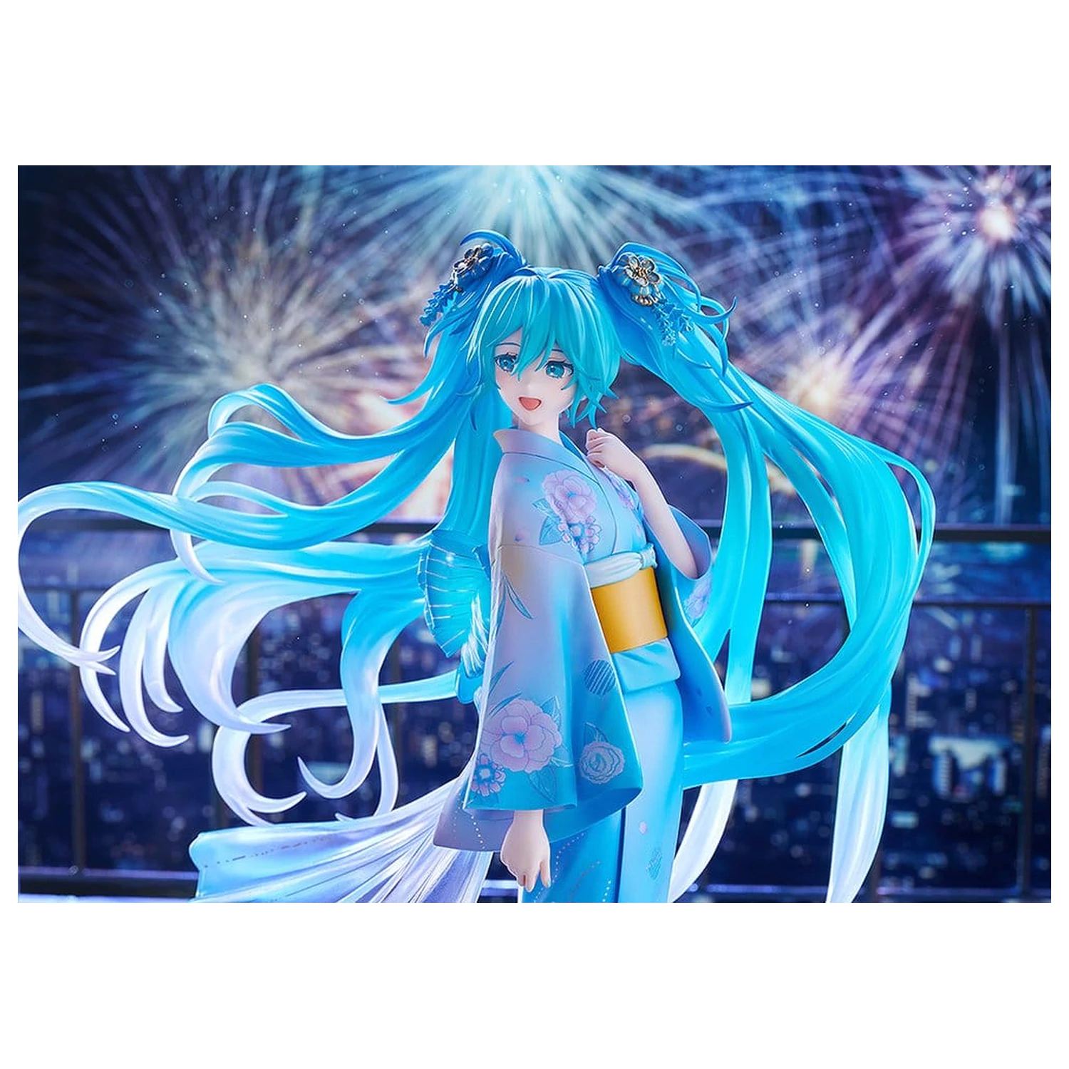 Character Vocal Series 01: Hatsune Miku PVC figura 1/7 Music & Fire Works Ver. 23 cm fotografija izdelka