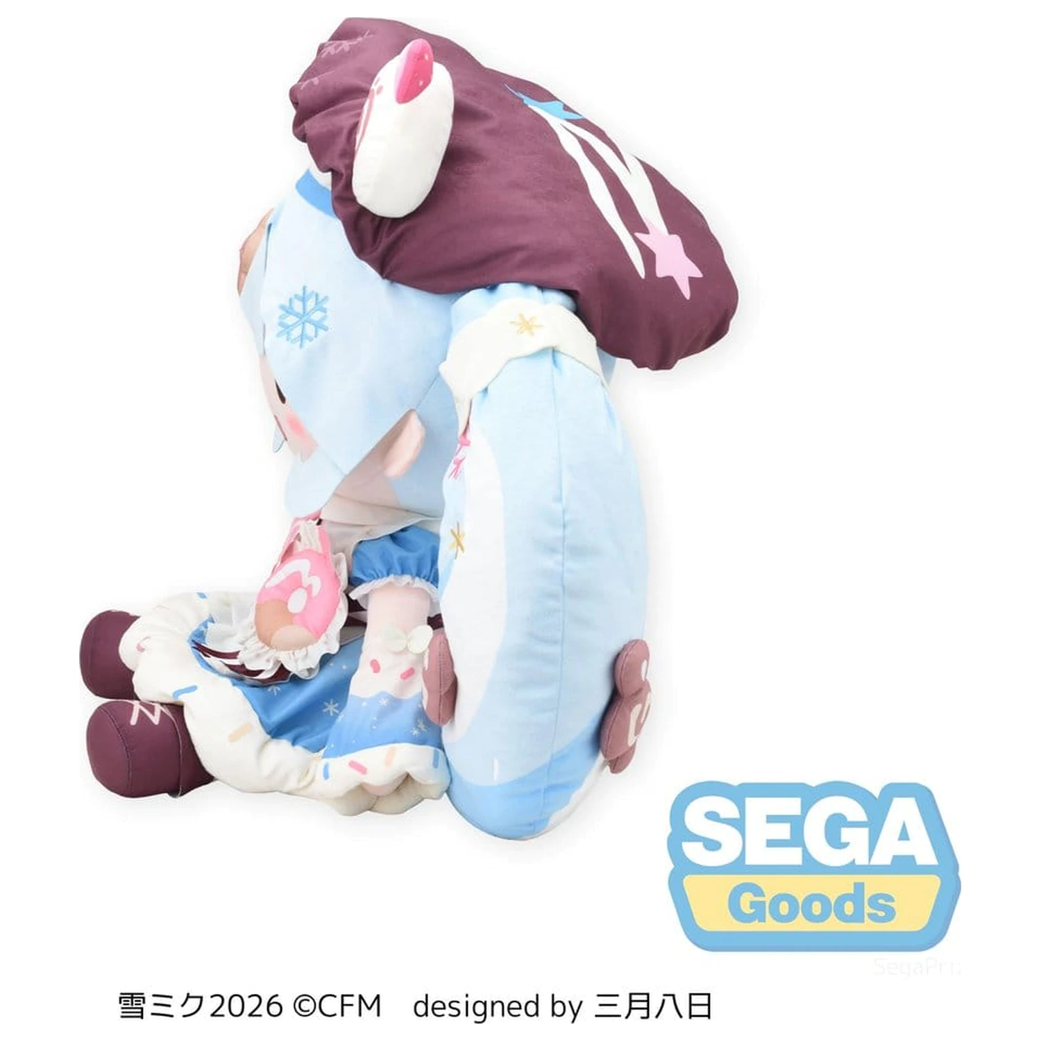Character Vocal Series 01: Hatsune Miku Fuwa Petit plišasta figura Snow Miku 2026 Dodeka Jumbo 50 cm fotografija izdelka