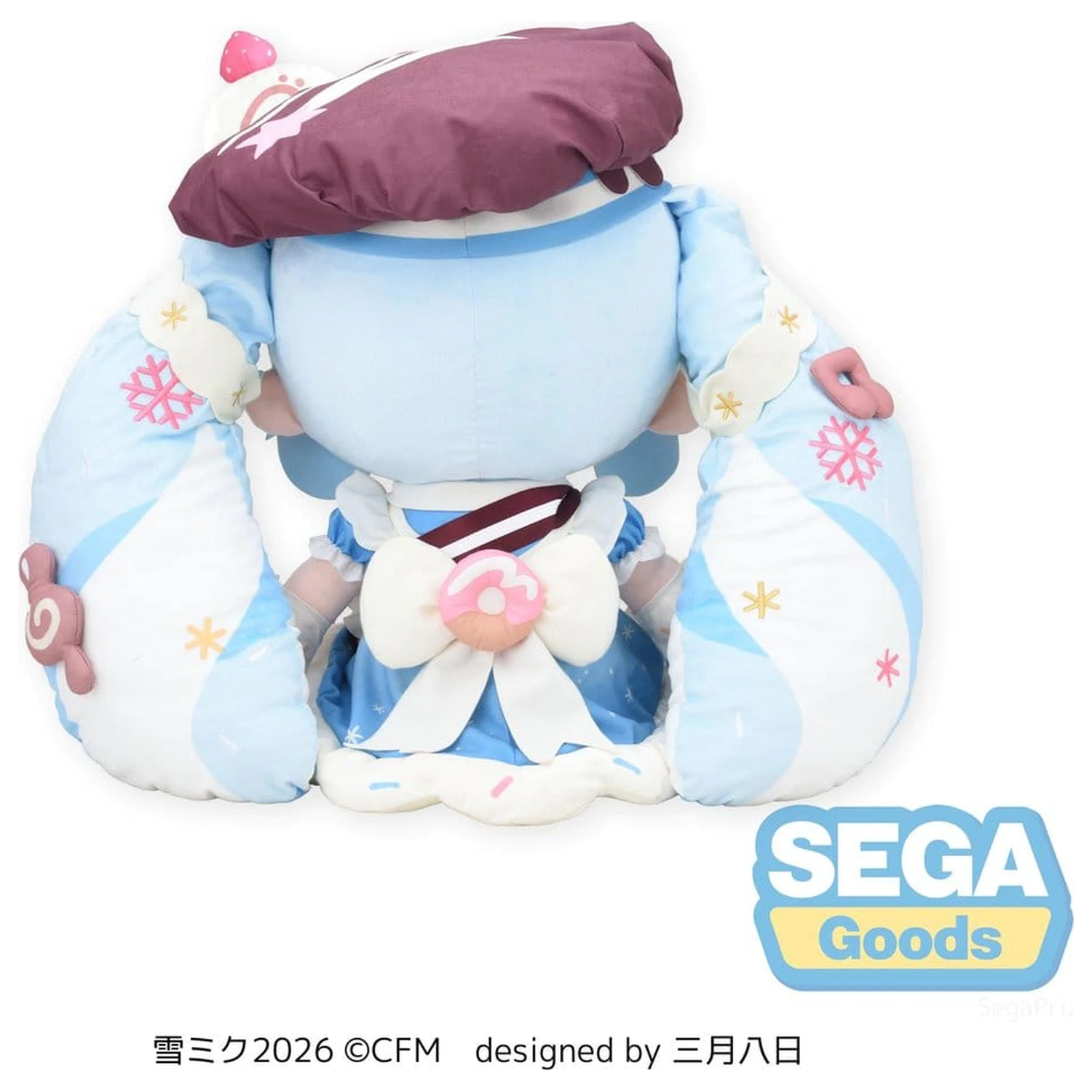 Character Vocal Series 01: Hatsune Miku Fuwa Petit plišasta figura Snow Miku 2026 Dodeka Jumbo 50 cm fotografija izdelka