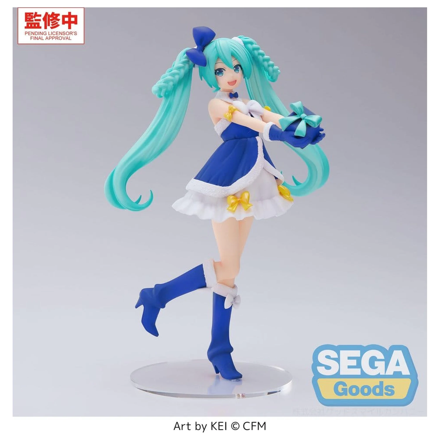 Character Vocal Series 01: Hatsune Miku High Premium PVC figura Hatsune Miku Sapphire Christmas Ver. 21 cm fotografija izdelka