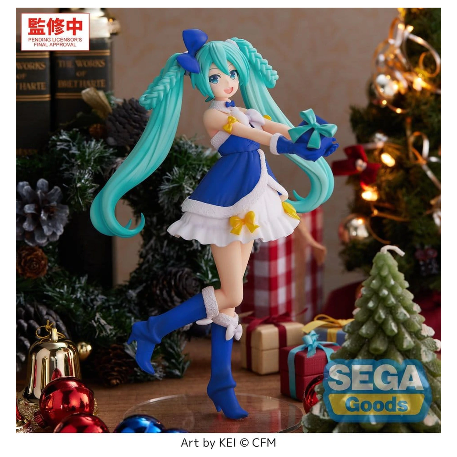 Character Vocal Series 01: Hatsune Miku High Premium PVC figura Hatsune Miku Sapphire Christmas Ver. 21 cm fotografija izdelka