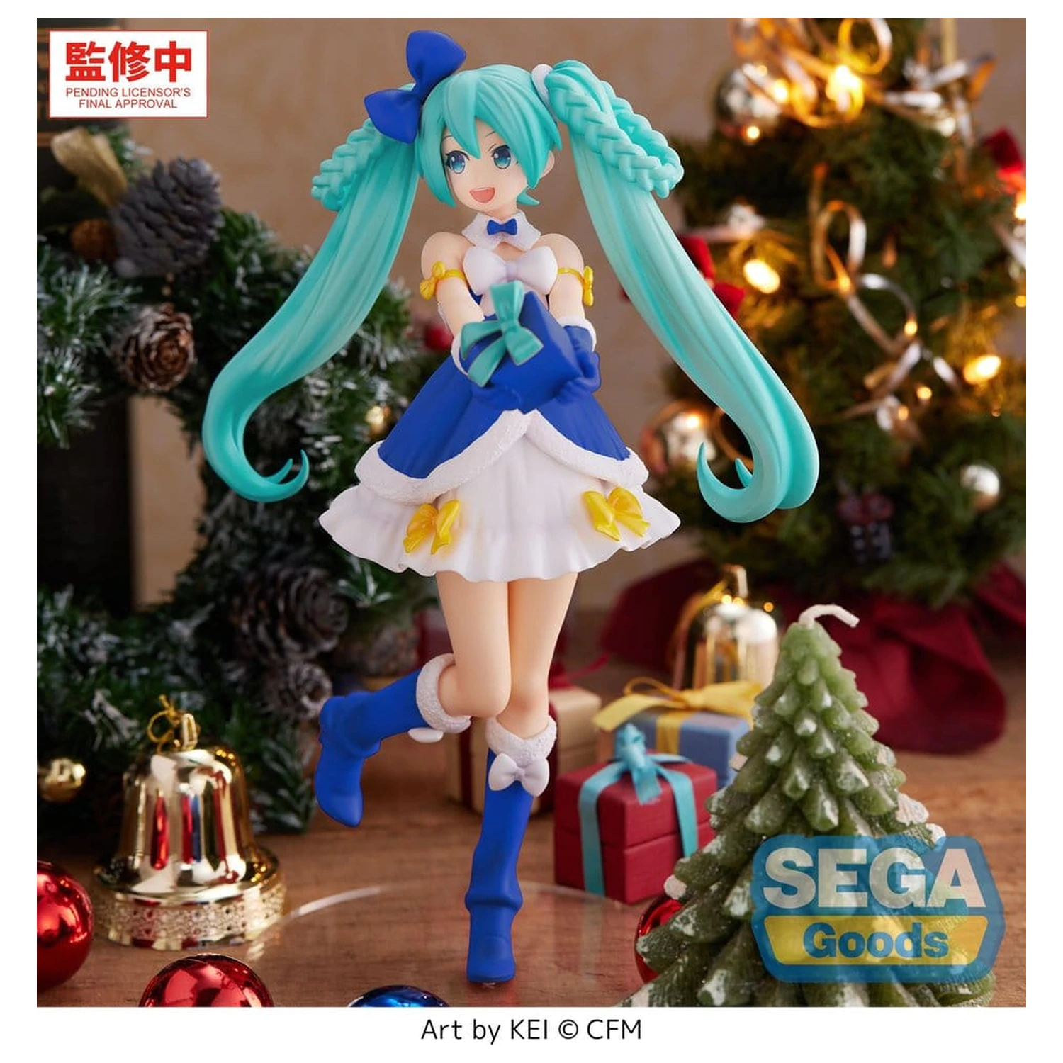 Character Vocal Series 01: Hatsune Miku High Premium PVC figura Hatsune Miku Sapphire Christmas Ver. 21 cm fotografija izdelka