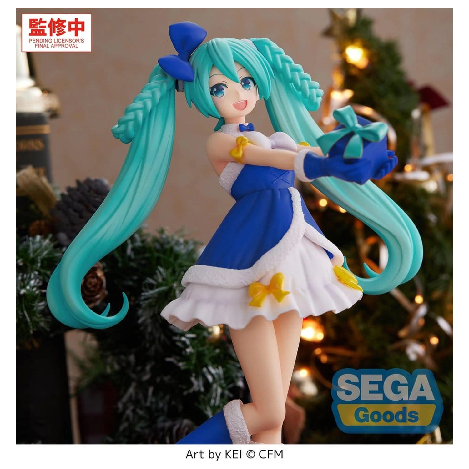 Character Vocal Series 01: Hatsune Miku High Premium PVC figura Hatsune Miku Sapphire Christmas Ver. 21 cm fotografija izdelka