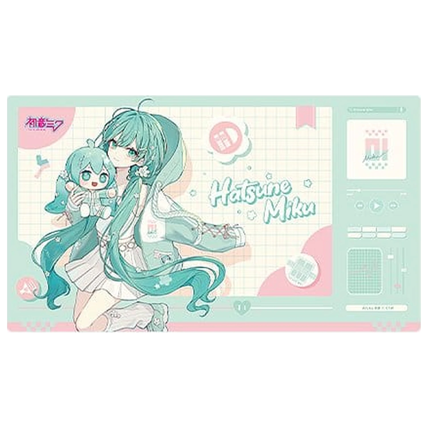 Character Vocal Series 01: Hatsune Miku Miku Hug Series podloga za mizo: Flower Ver. 70 x 40 cm fotografija izdelka