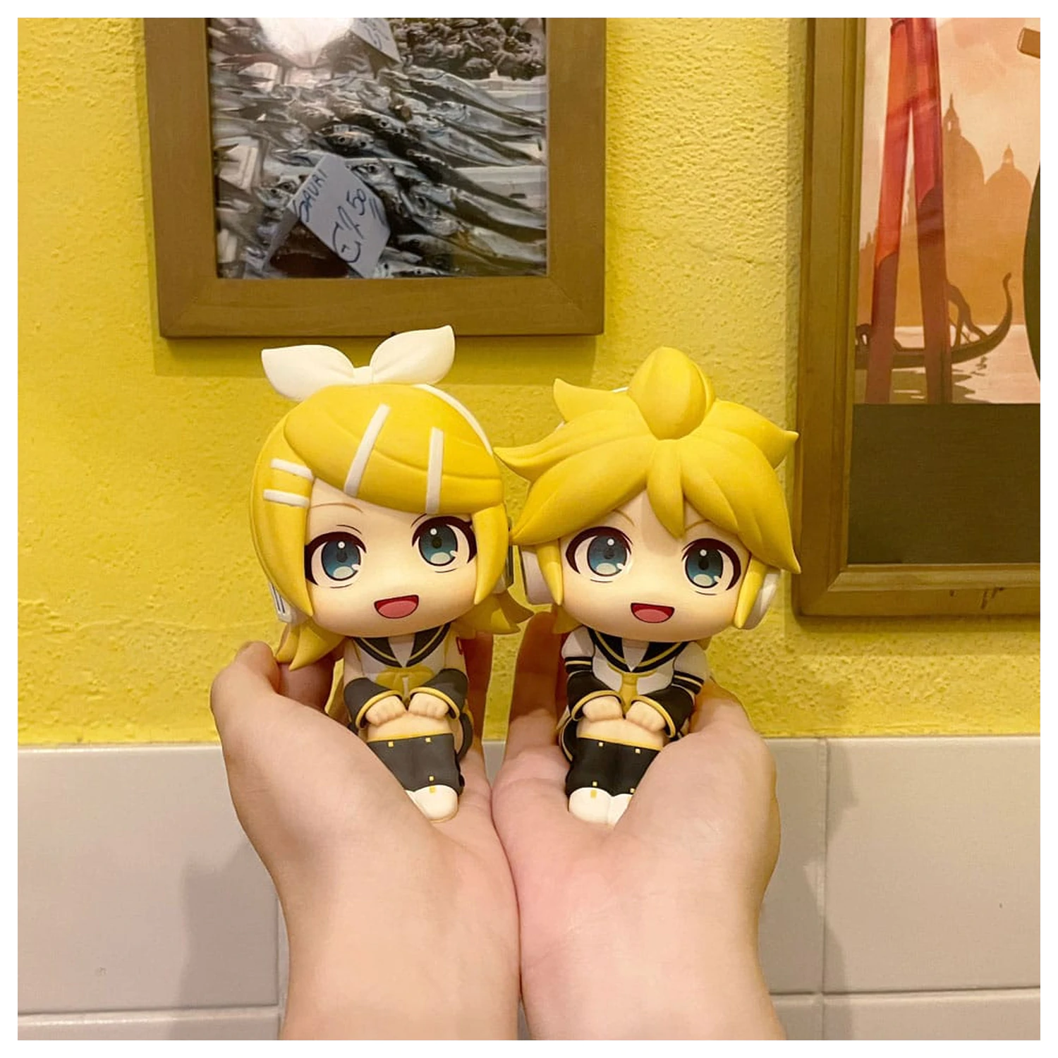Character Vocal Series: Rin/Len Look Up PVC kip Hatsune Rin & Len Set (z darilom) 11 cm fotografija izdelka