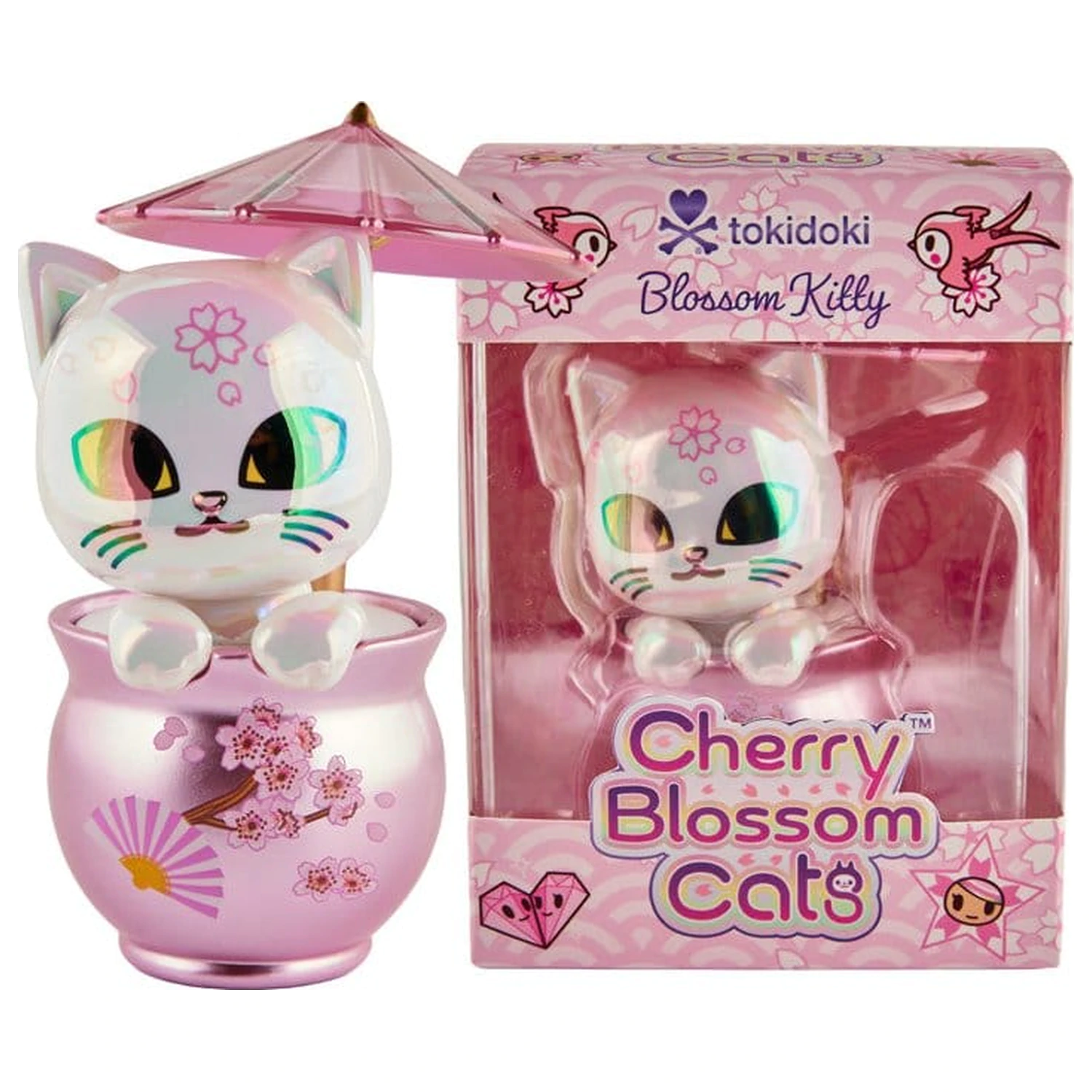 Cherry Blossom Cats Figurica za okensko škatlo Kitty Posebna izdaja fotografija izdelka