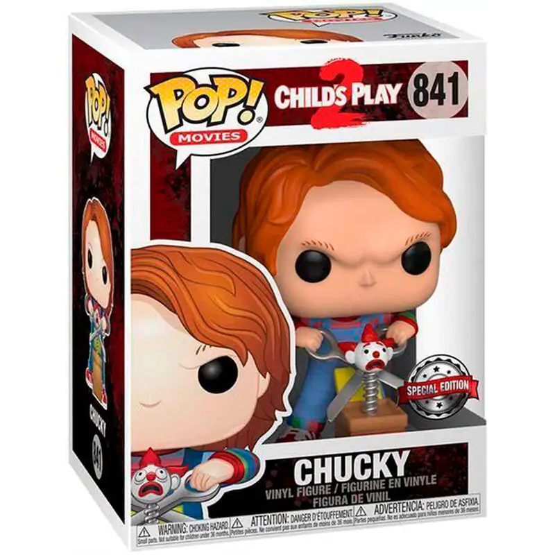 Child´s Play POP! Movies Vinil Figura Chucky z Buddy & Giant Scissors 9 cm fotografija izdelka