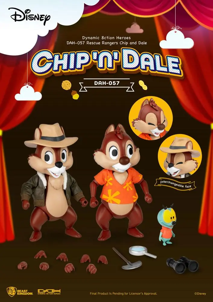 Chip 'n Dale: Rescue Rangers Dynamic 8ction Heroes akcijske figure 1/9 Chip & Dale 10 cm fotografija izdelka