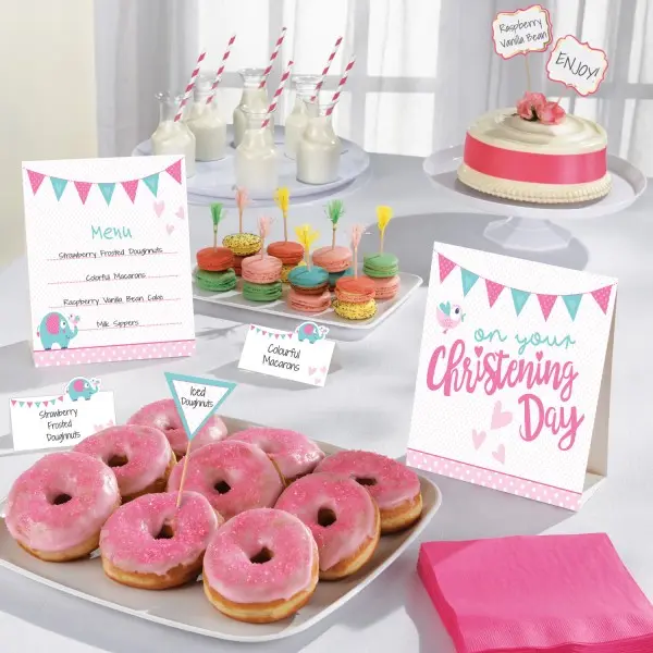 Komplet namiznih okraskov za krst 12 kosov fotografija izdelka