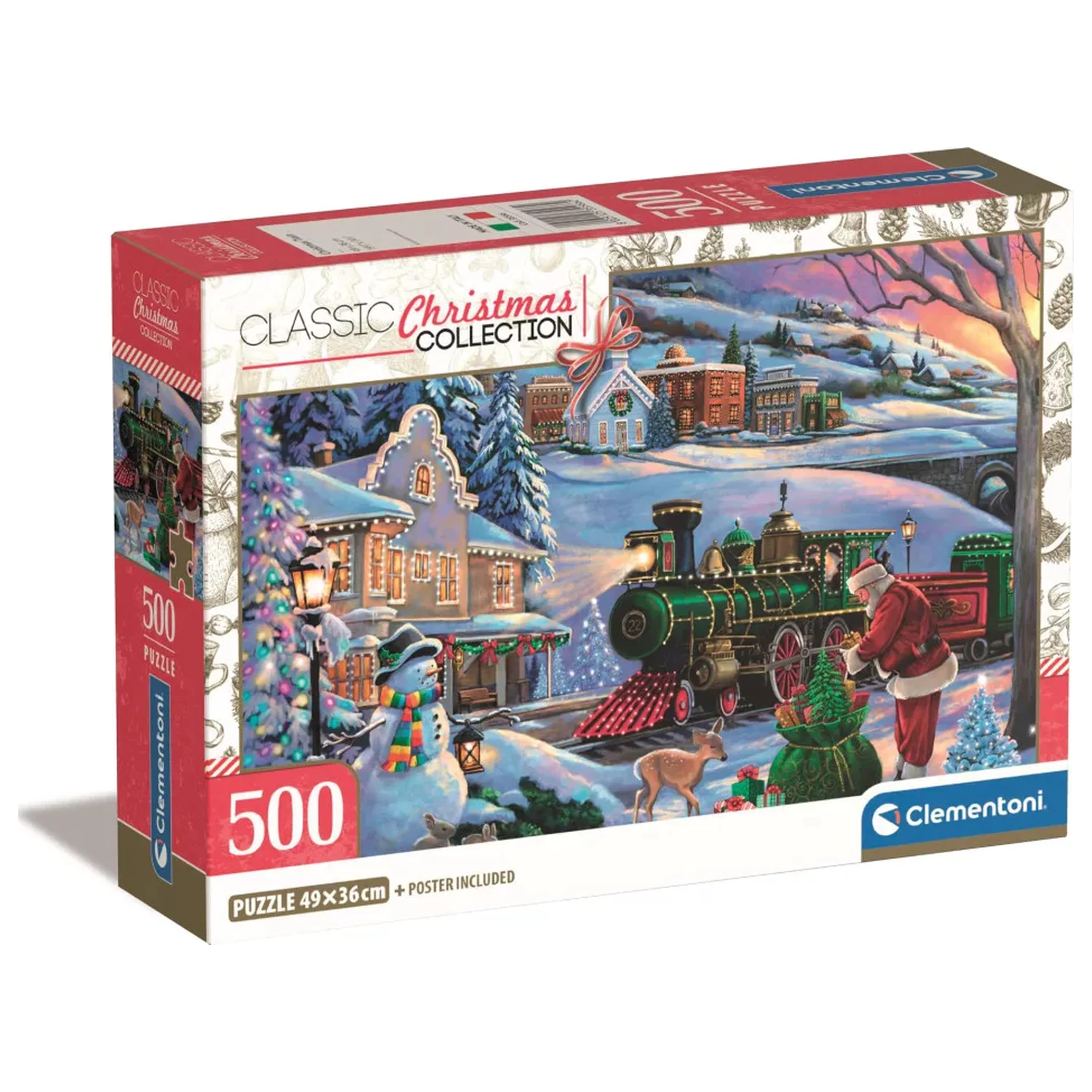 Christmas Train 500-delna kompaktna sestavljanka fotografija izdelka