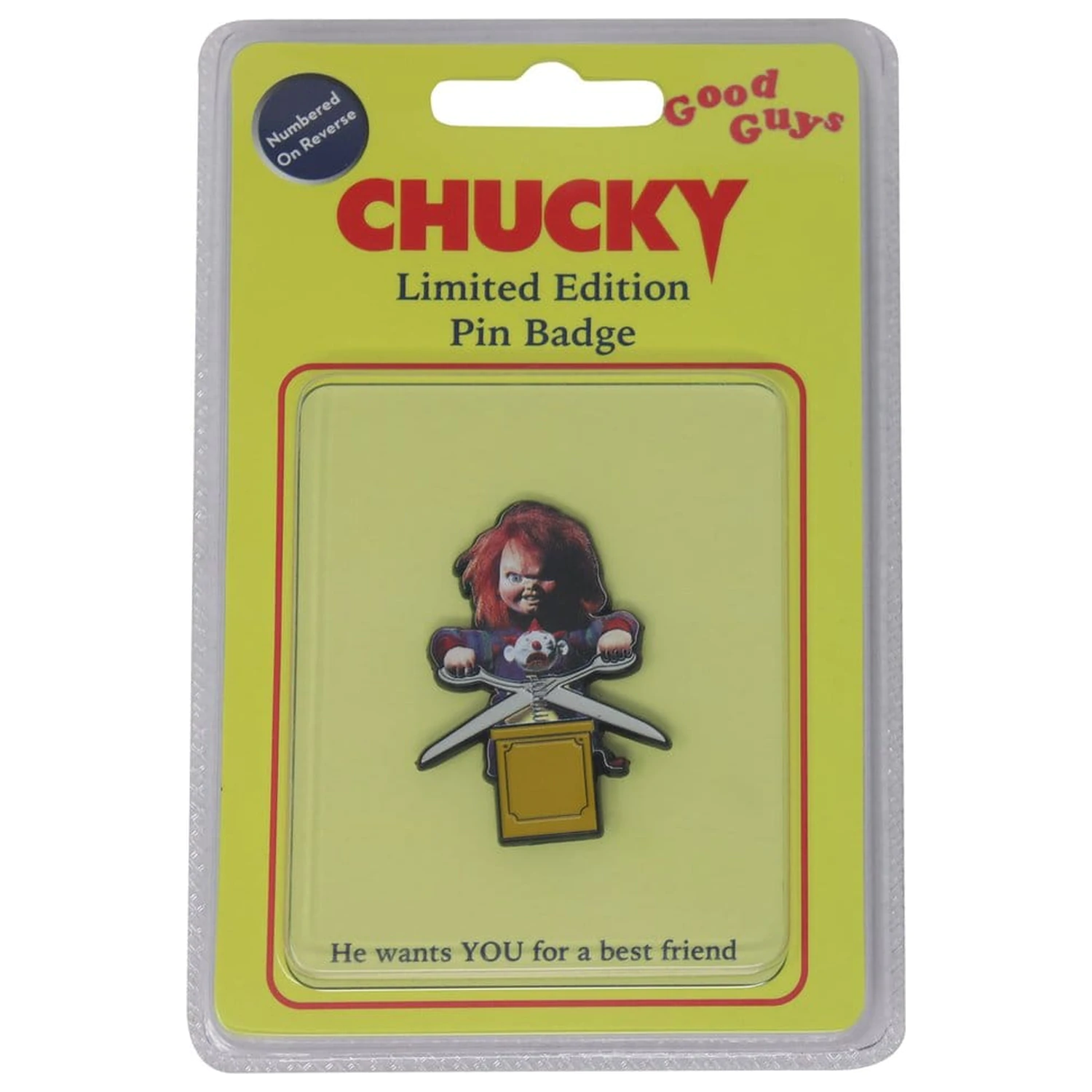 Chucky priponka omejena izdaja fotografija izdelka