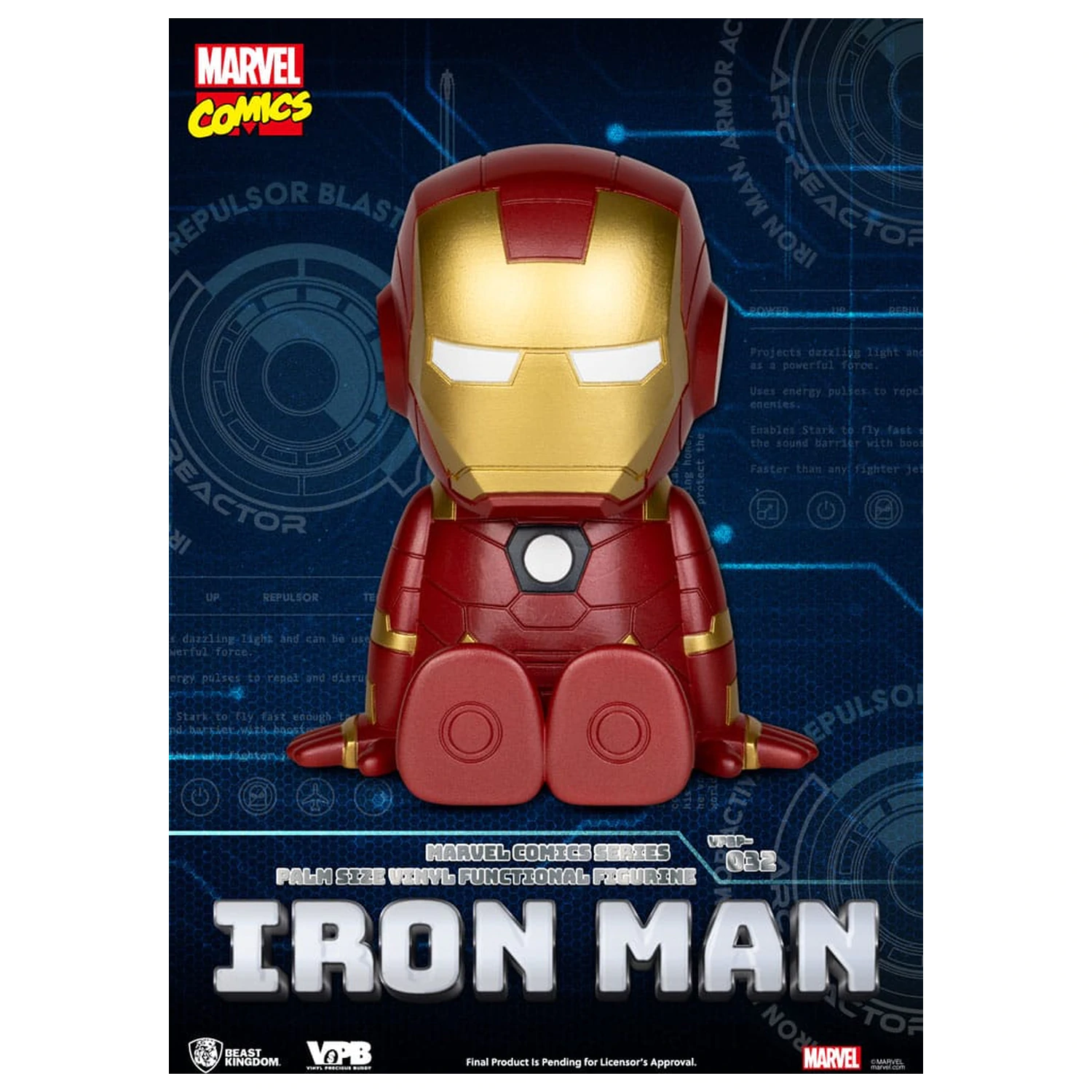 Classic Marvel Comics hranilnik Vinyl Bank Iron-man 12 cm fotografija izdelka