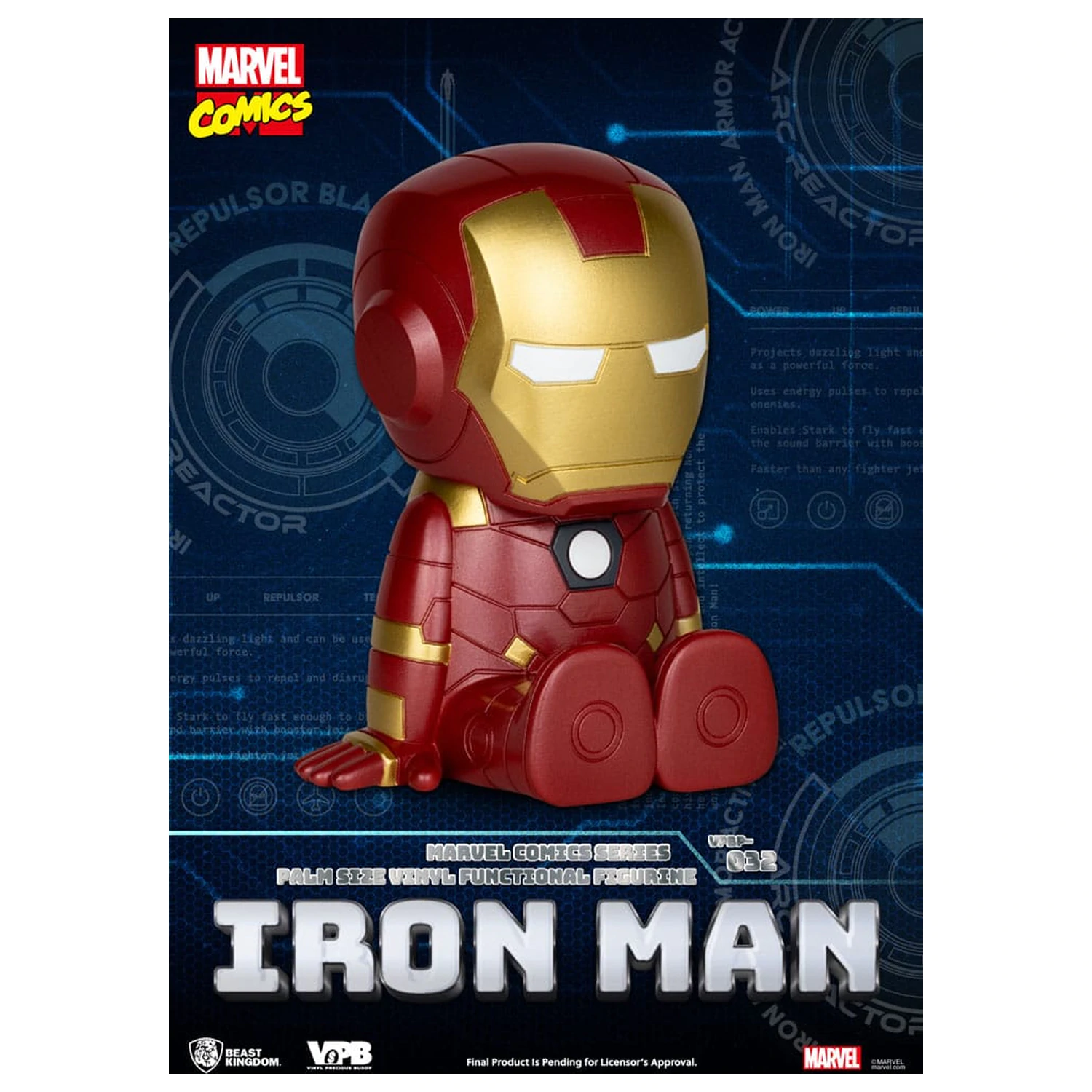 Classic Marvel Comics hranilnik Vinyl Bank Iron-man 12 cm fotografija izdelka