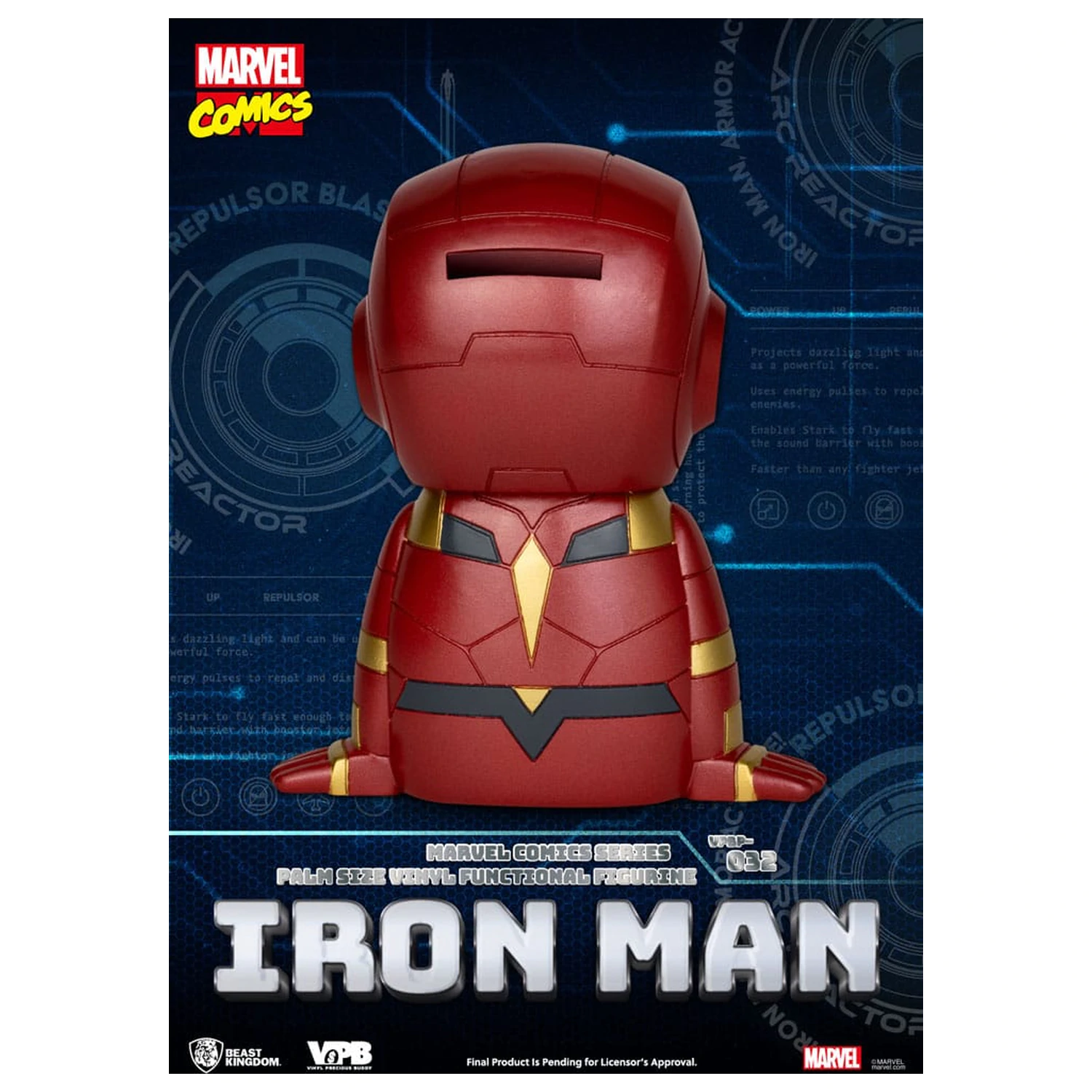 Classic Marvel Comics hranilnik Vinyl Bank Iron-man 12 cm fotografija izdelka