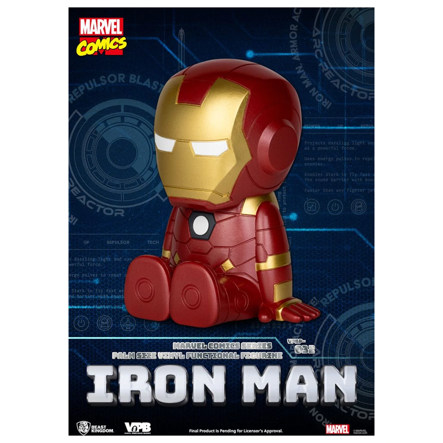 Classic Marvel Comics hranilnik Vinyl Bank Iron-man 12 cm fotografija izdelka