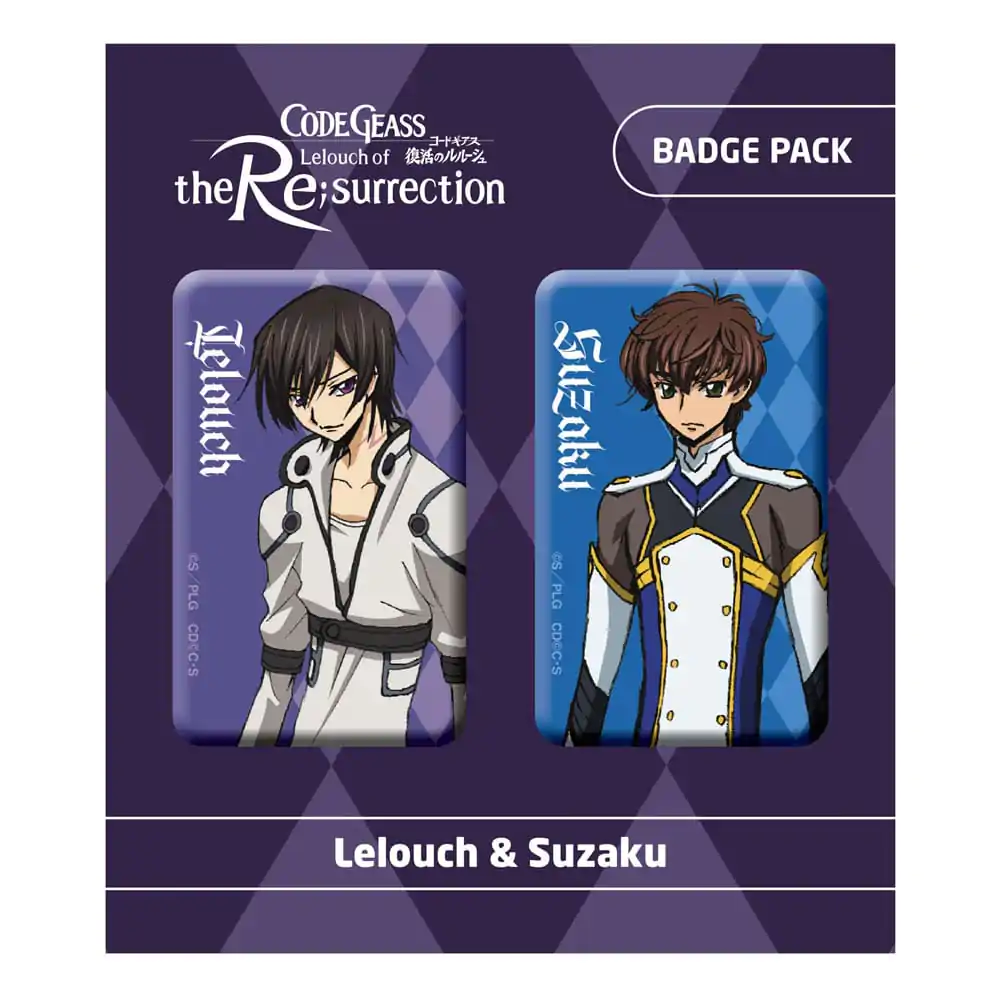 Code Geass Lelouch of the Re:surrection Značke 2-Pack Lelouch & Suzaku fotografija izdelka