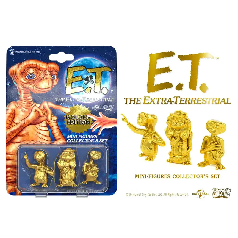 E.T. the Extra-Terrestrial zbirateljski set mini figur 3-paket zlat izvedba 5 cm fotografija izdelka