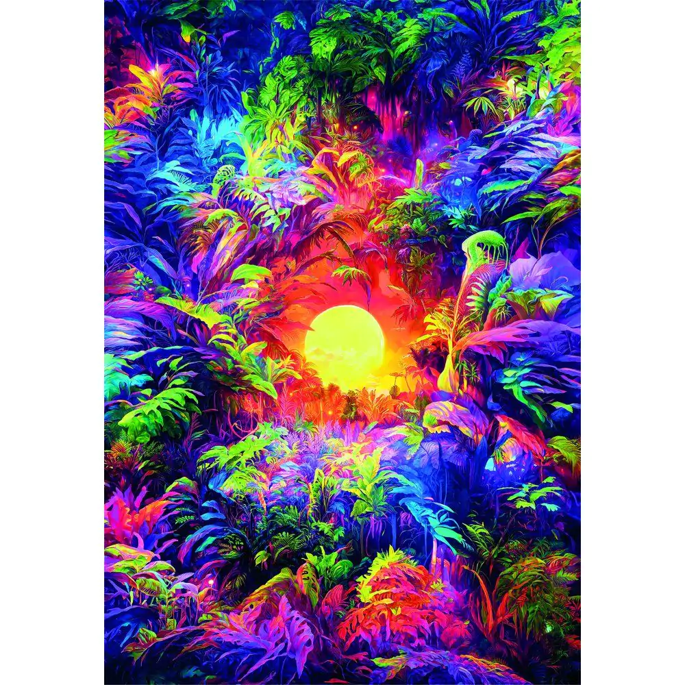 Color Boom Psychedelic Jungle Sunrise sestavljanka 500 kosov fotografija izdelka