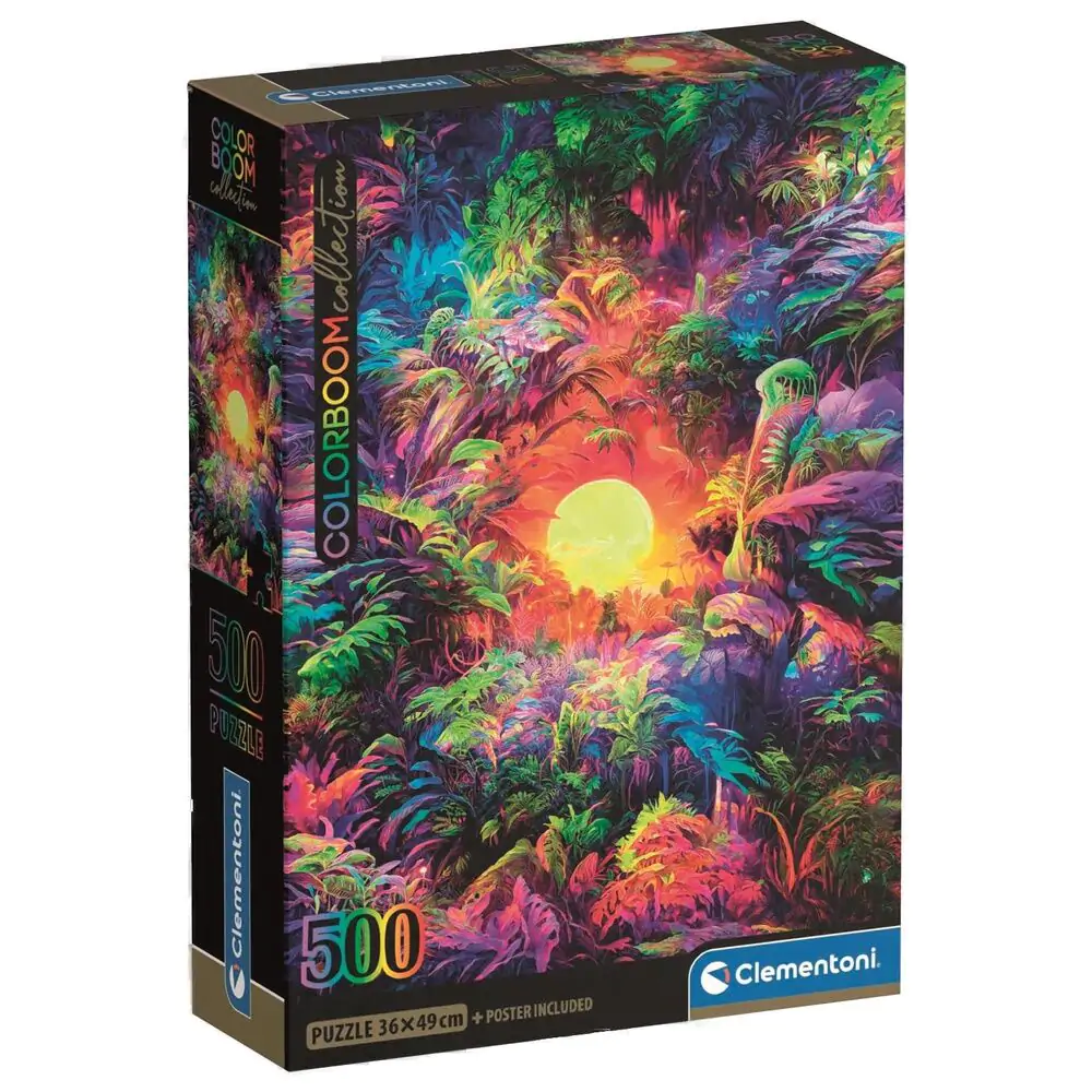 Color Boom Psychedelic Jungle Sunrise sestavljanka 500 kosov fotografija izdelka
