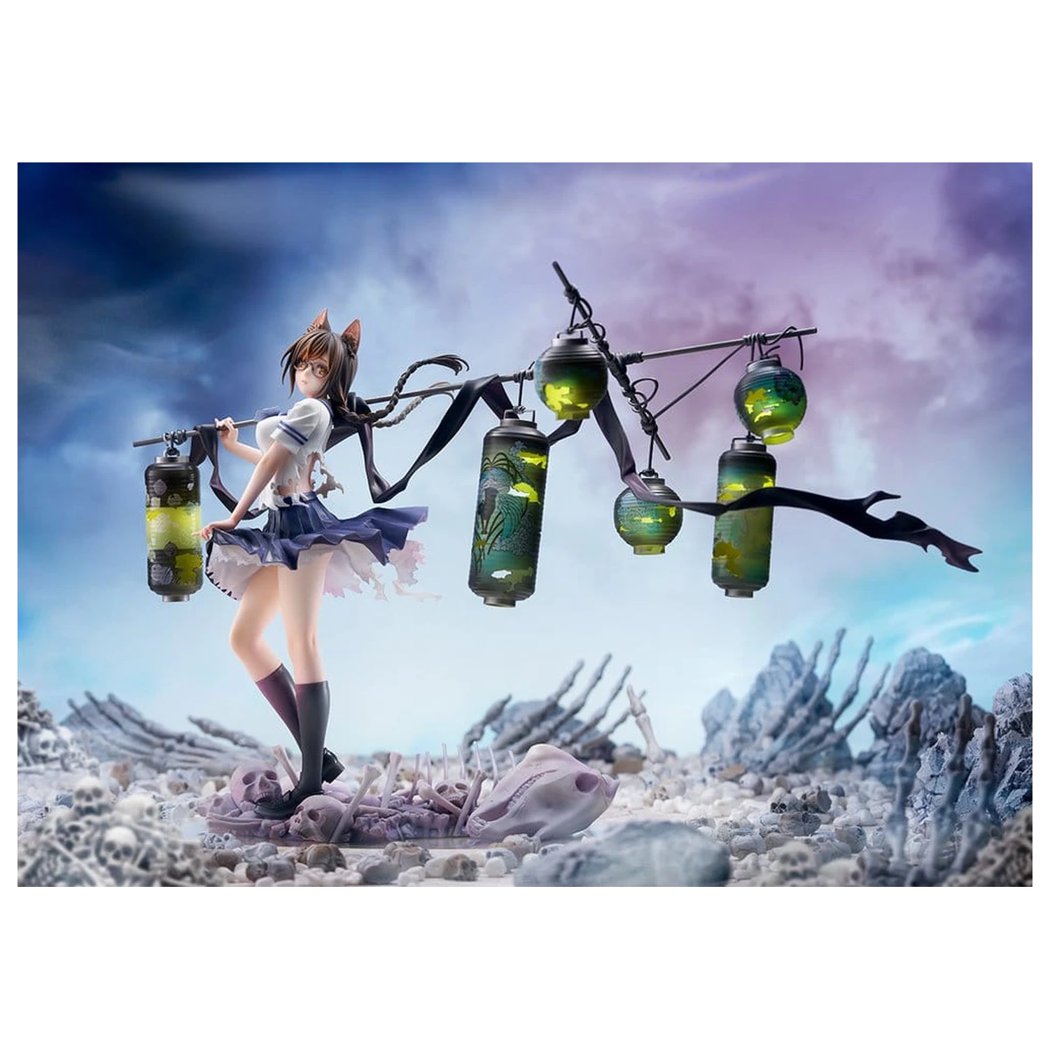 Comics Bakemonogatari PVC figura 1/7 Tsubasa Hanekawa 26 cm fotografija izdelka