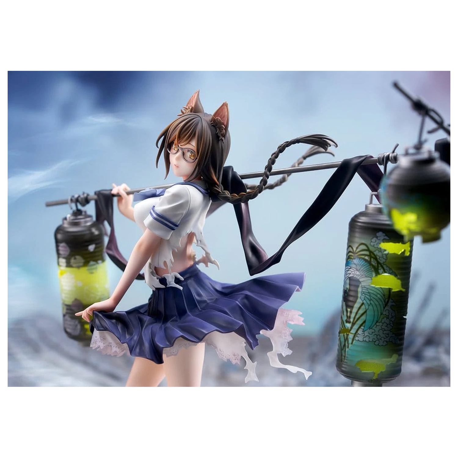 Comics Bakemonogatari PVC figura 1/7 Tsubasa Hanekawa 26 cm fotografija izdelka