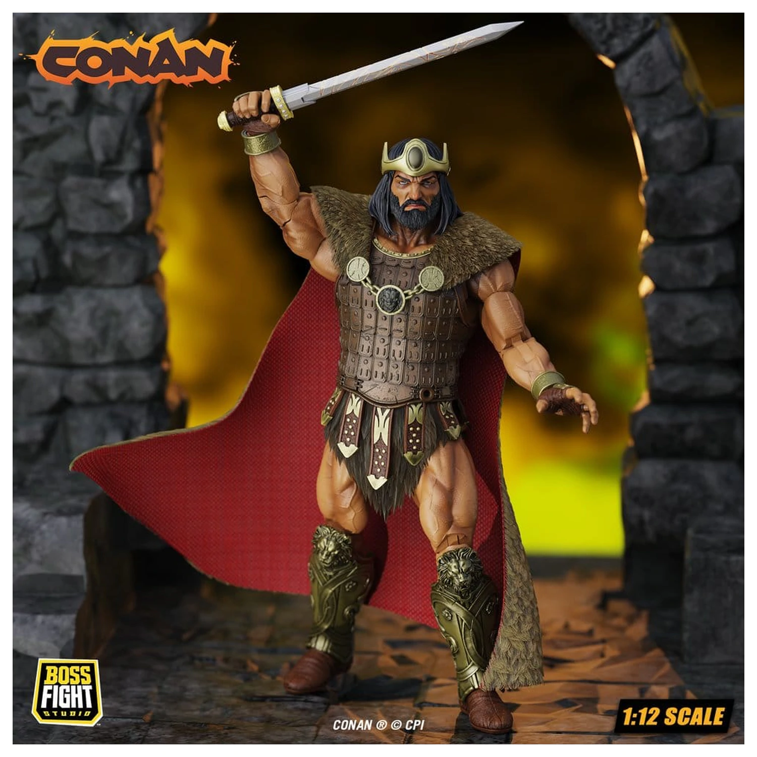 Conan Epic H.A.C.K.S. akcijska figura 1/12 King Conan: Ruler of Aquilonia fotografija izdelka