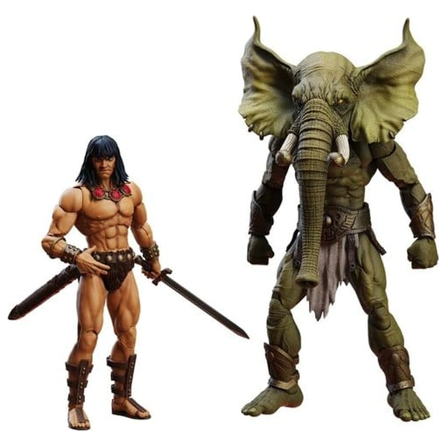 Conan the Barbarian Epic H.A.C.K.S. akcijske figure Komplet Stolp slona: Young Conan in Yag Kosha fotografija izdelka