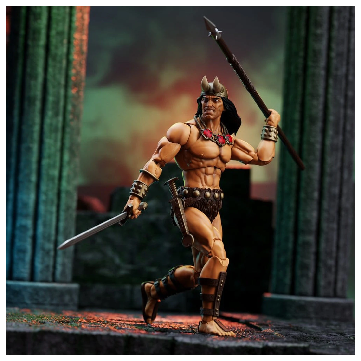 Conan the Barbarian Epic H.A.C.K.S. akcijske figure Komplet Stolp slona: Young Conan in Yag Kosha fotografija izdelka