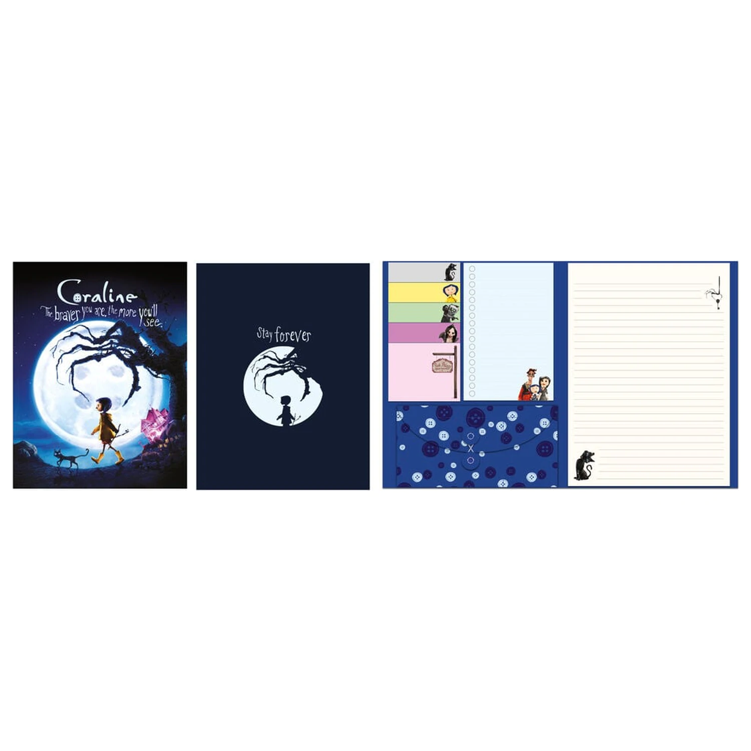 Coraline Other World beležnica komplet fotografija izdelka