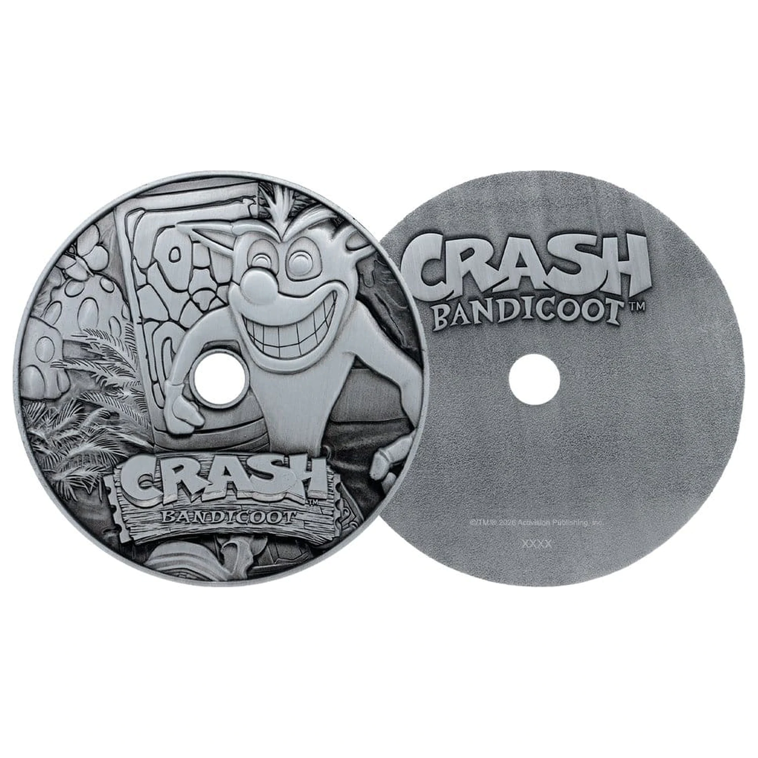 Crash Bandicoot Replika Kovinski CD-ROM Zbirateljski Izdelek Omejena Izdaja 11 cm fotografija izdelka
