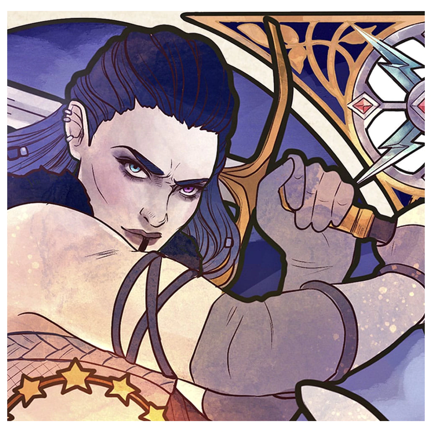 Critical Role Art Print Ashley Johnson: 10th Anniversary Art Nouveau Ilustracije 46 x 28 cm - neokvirjeno fotografija izdelka