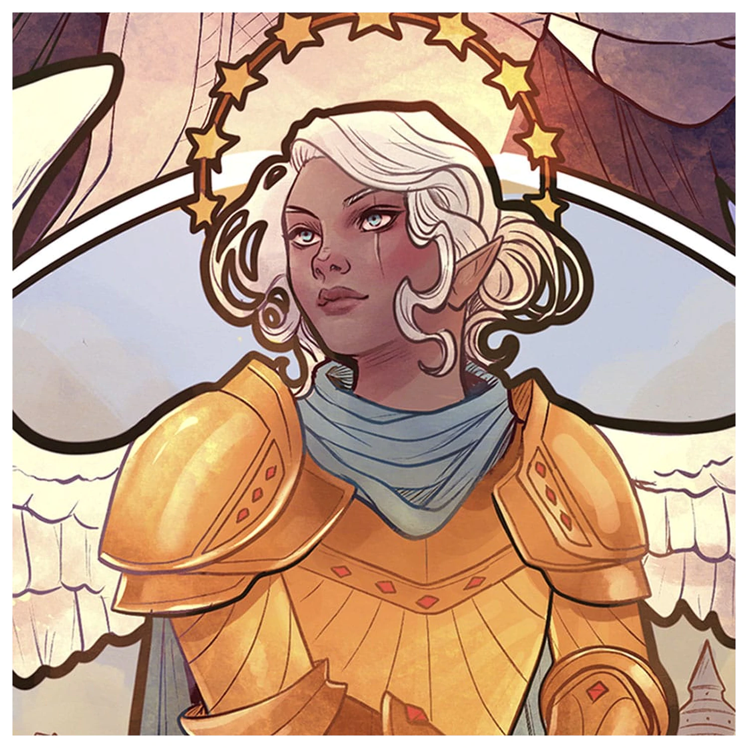 Critical Role Art Print Ashley Johnson: 10th Anniversary Art Nouveau Ilustracije 46 x 28 cm - neokvirjeno fotografija izdelka